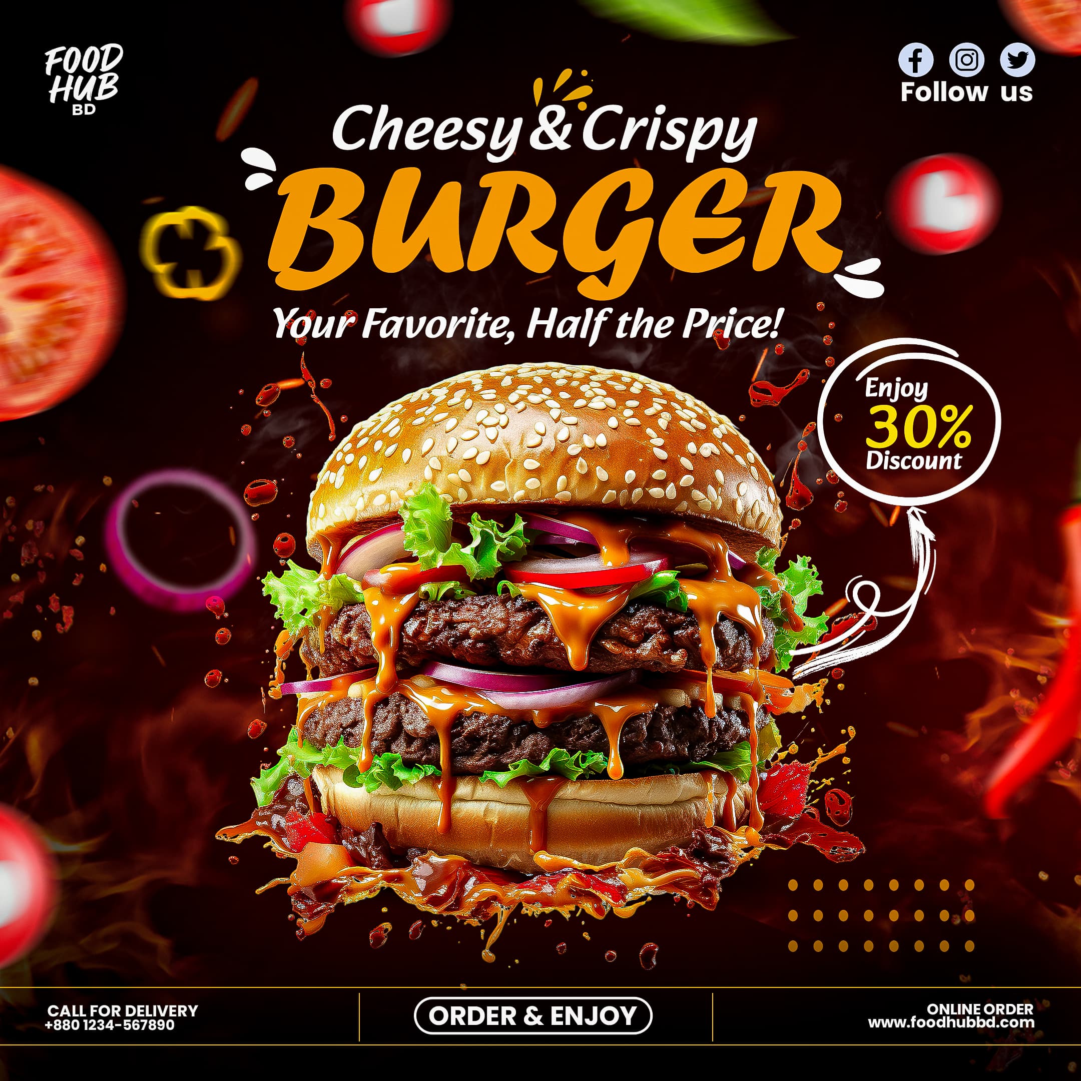 Social Media Food Poster Design for Food Brand - Slide 2