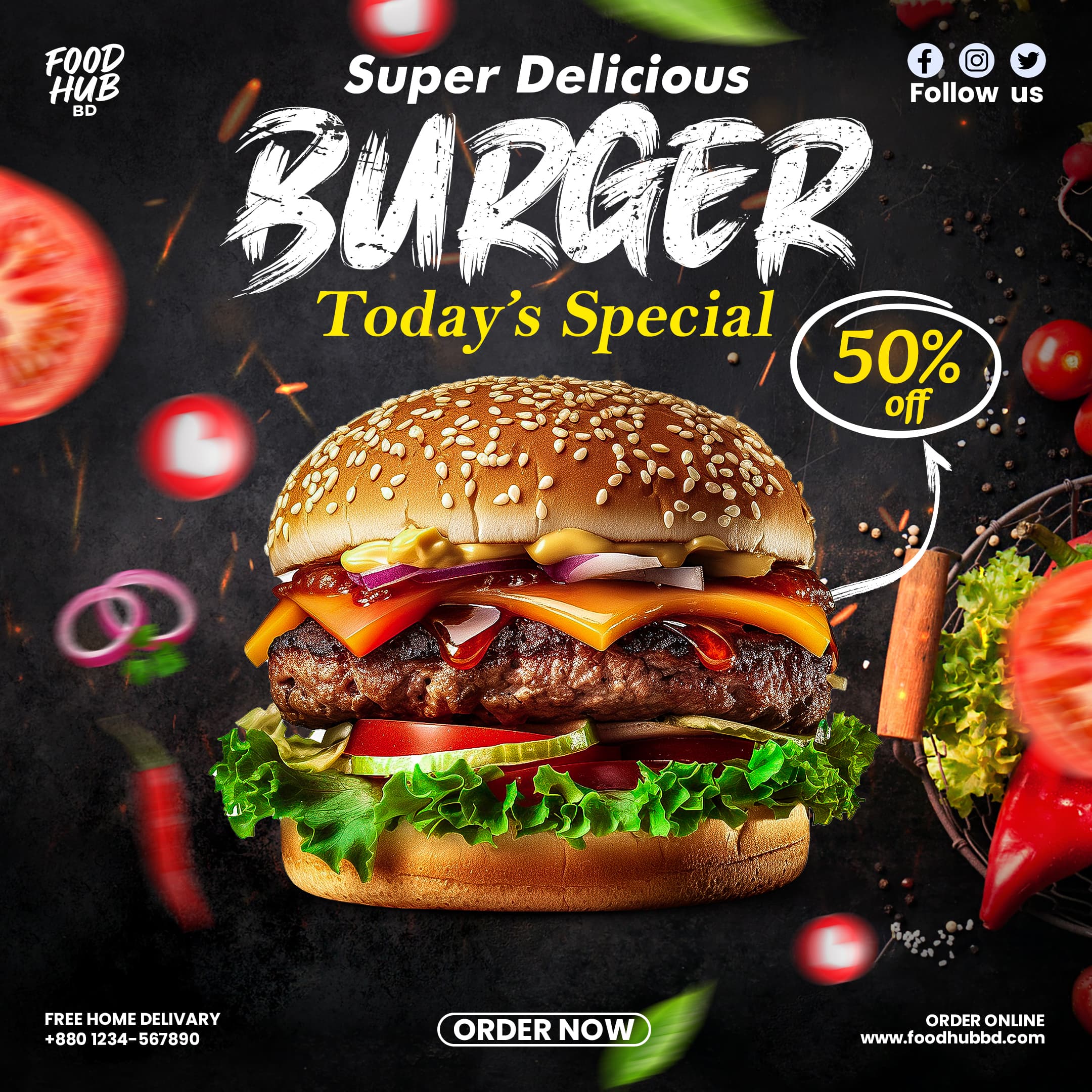 Social Media Food Poster Design for Food Brand - Slide 3