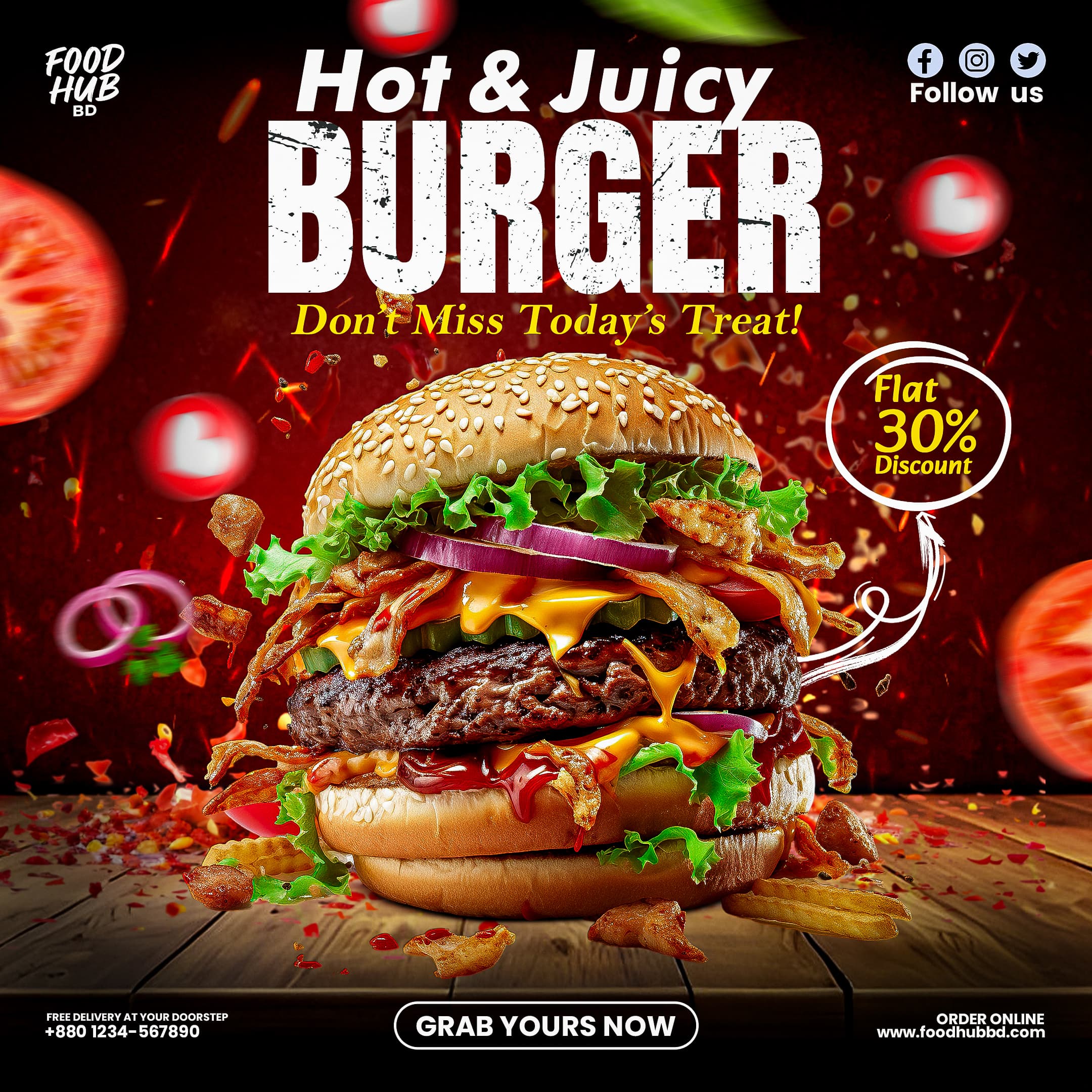 Social Media Food Poster Design for Food Brand - Slide 4