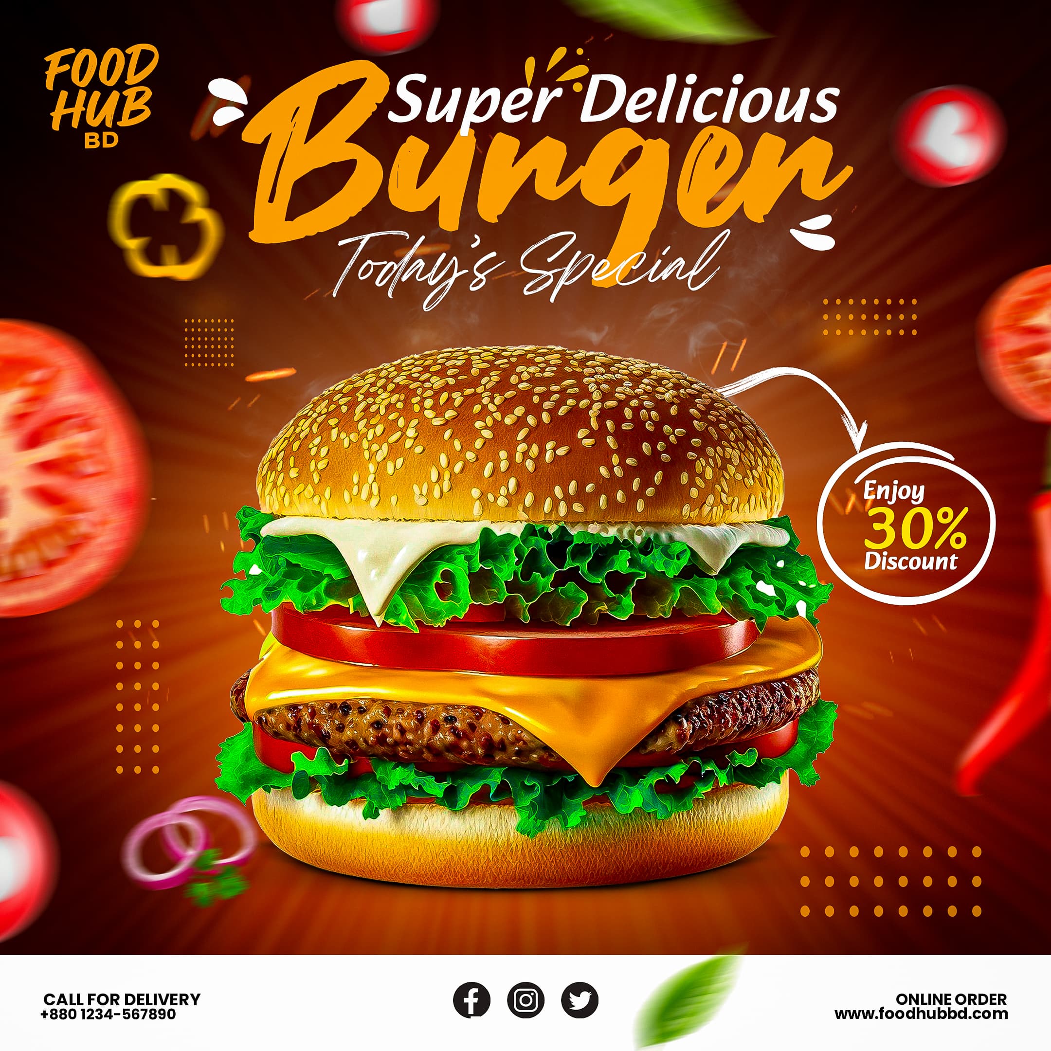 Social Media Food Poster Design for Food Brand - Slide 5