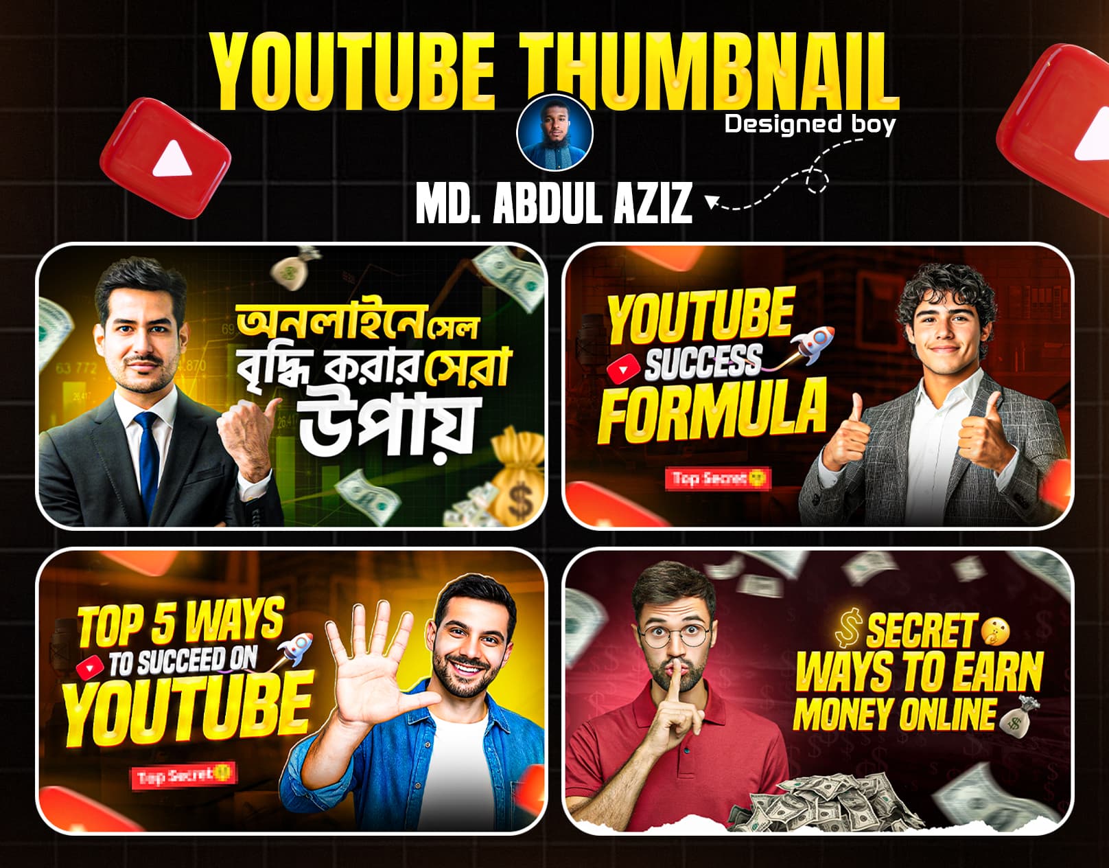 Premium YouTube Thumbnail Design for High CTR