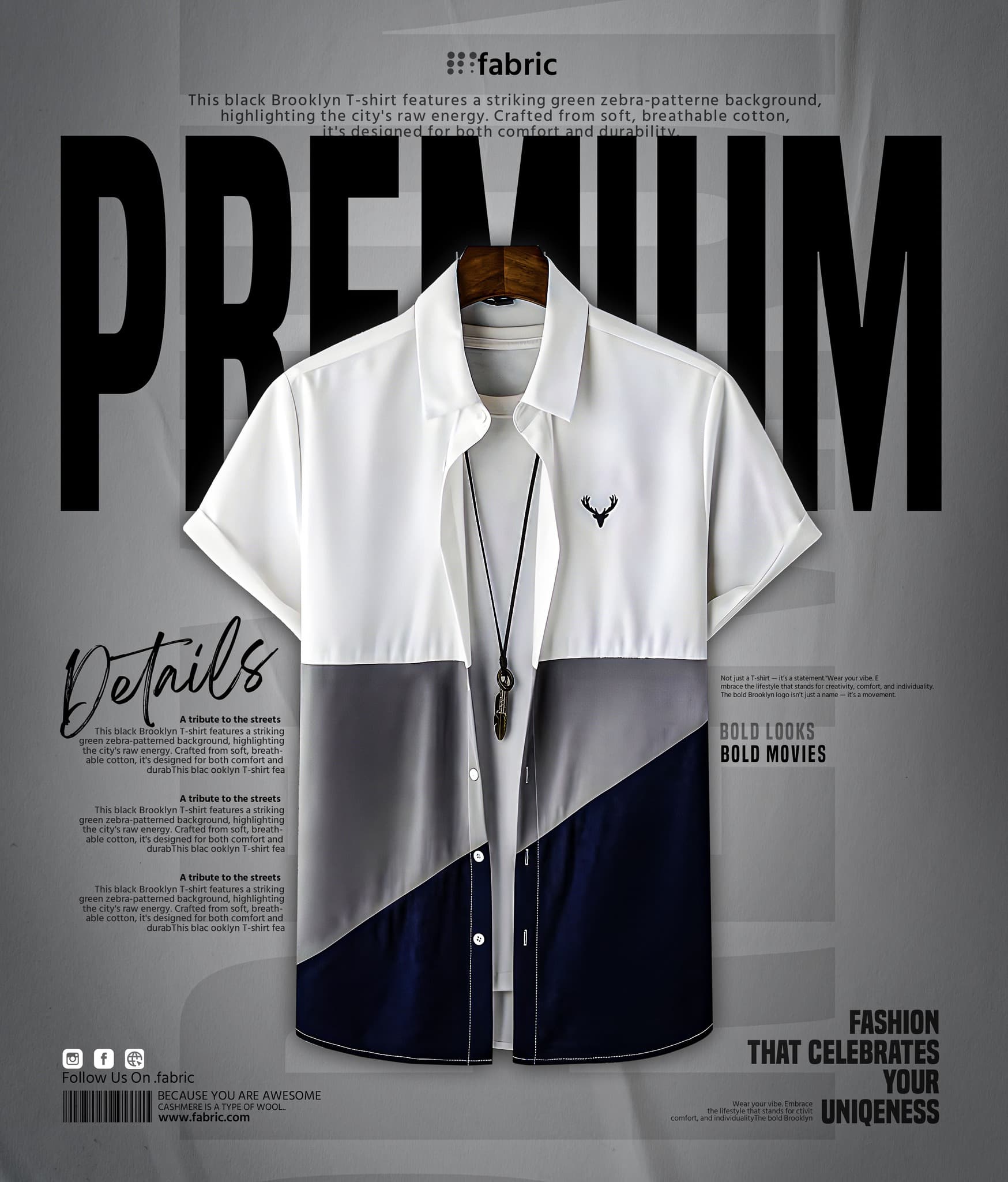 Social Media T-Shirt Poster Design for Fashion Brand - Slide 6