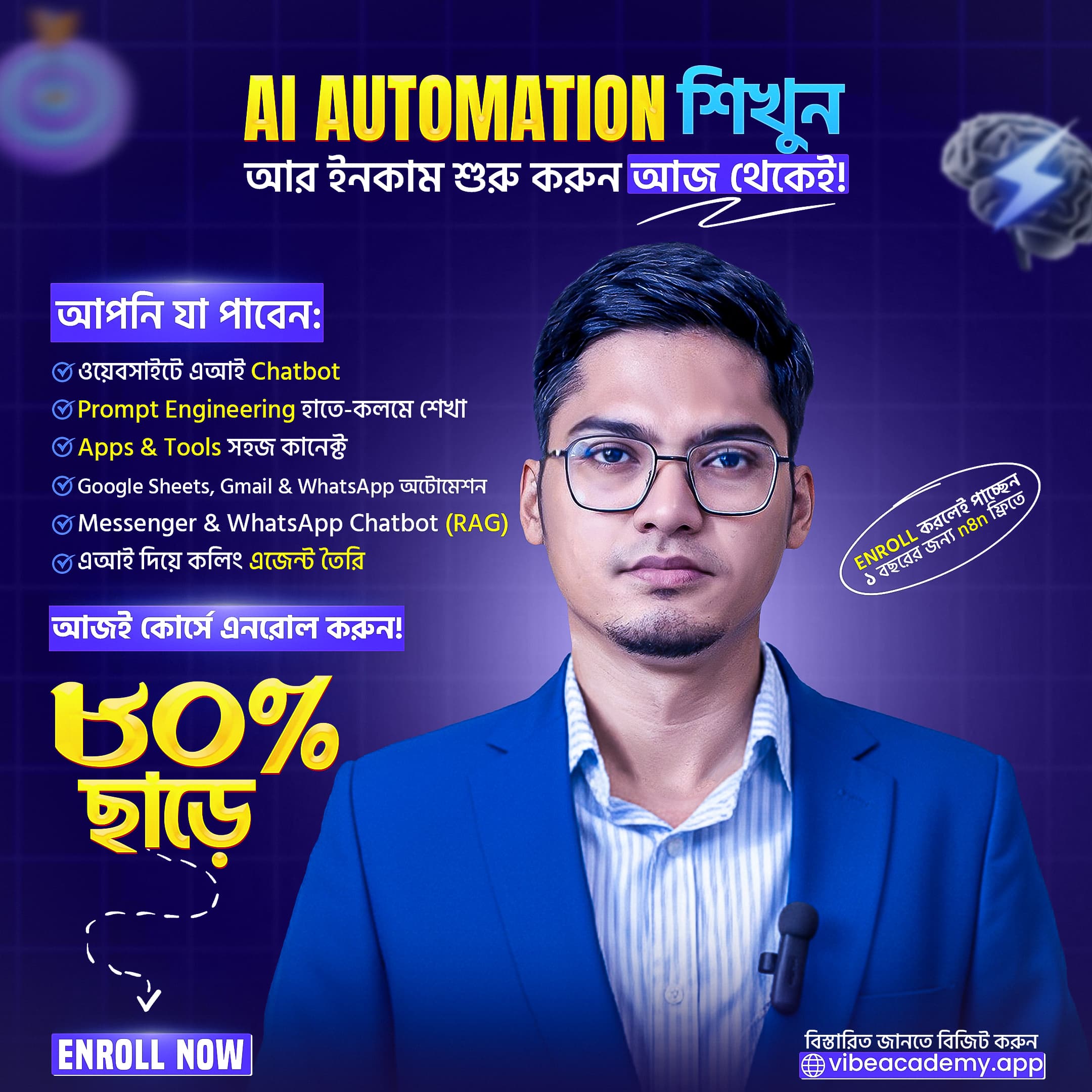 AI Automation Social Media Designs for Vibe Academy - Slide 9