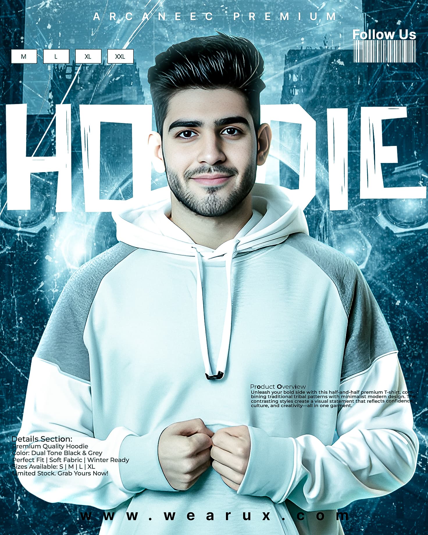 Social Media Hoodie Poster Design For Ads - Slide 4