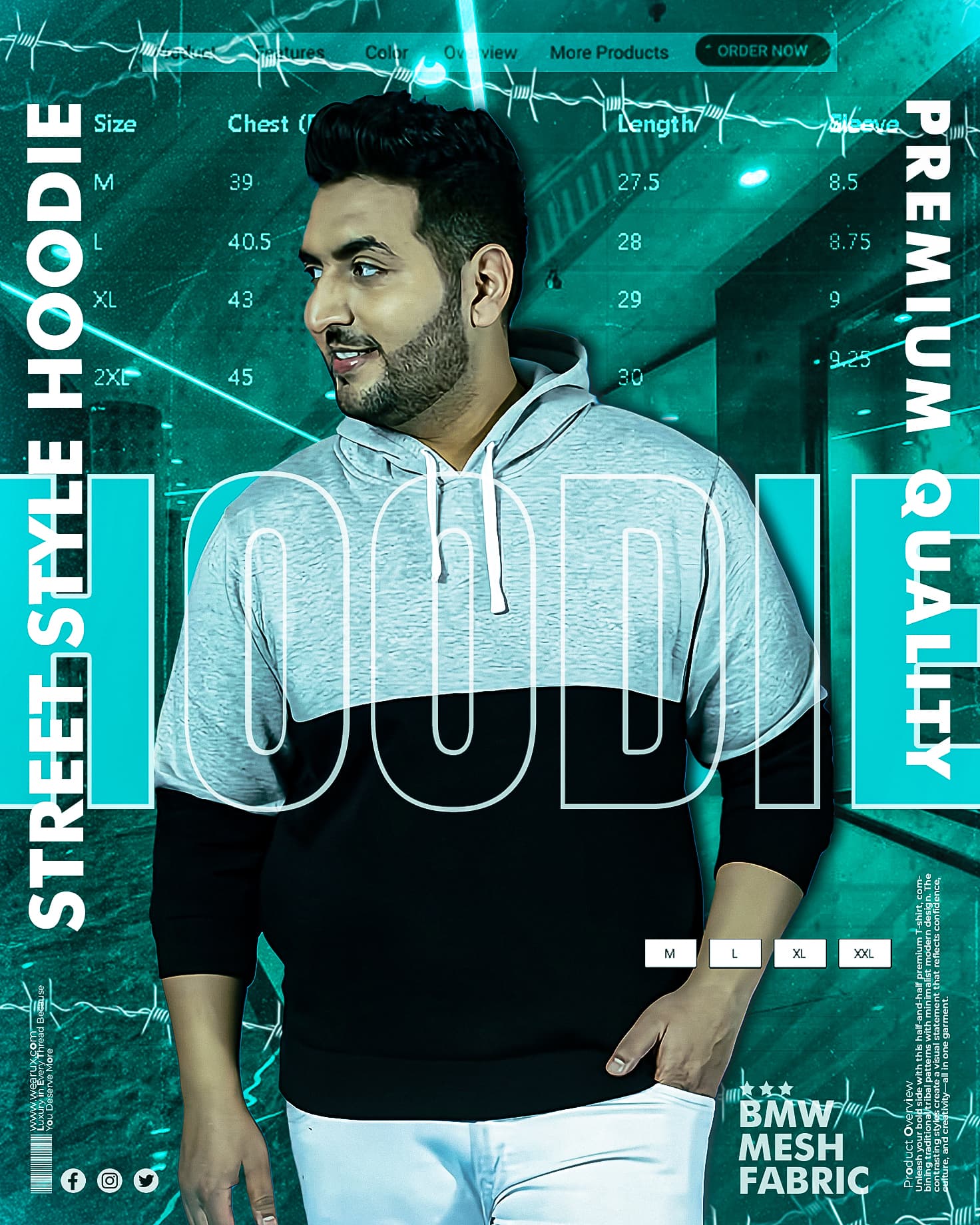 Social Media Hoodie Poster Design For Ads - Slide 6