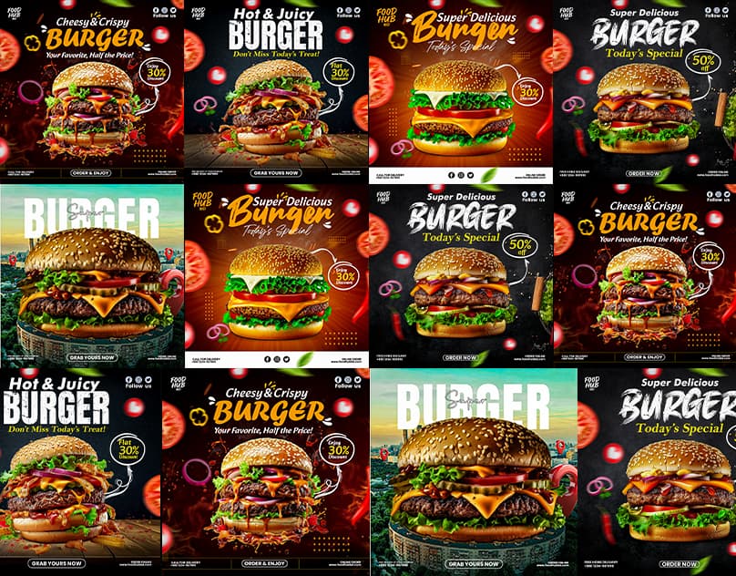 Social Media Food Poster Design for Food Brand